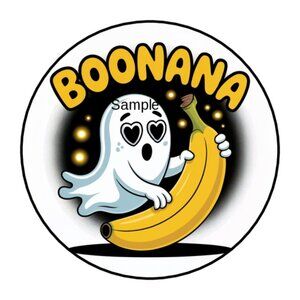 30 BOONANA HALLOWEEN ENVELOPE SEALS LABELS STICKERS PARTY FAVORS CRAFTS - 1.5 In